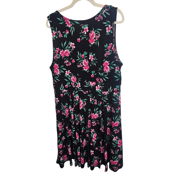 Torrid Dress Floral Dress Skater Dress Knee Length Dress Jersey Knit Dress 2X - Picture 8 of 8